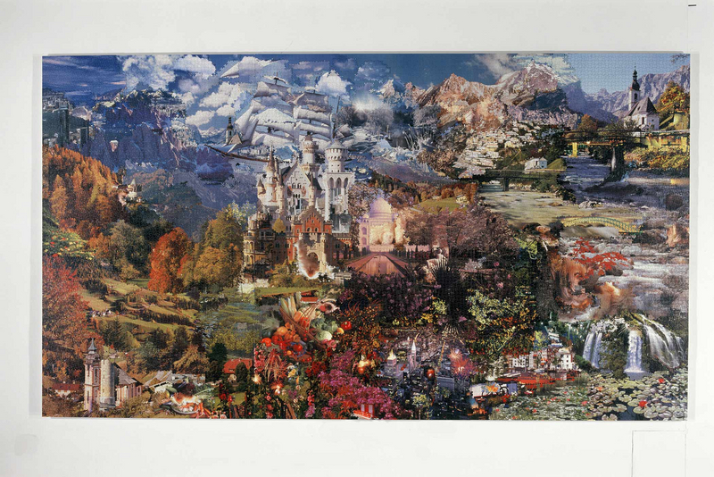 #1 „Korpuskularmotiv“; 2001/2002; 204 x 363 cm (81" x 144"); Puzzle auf Aluminium (Puzzle on aluminium)