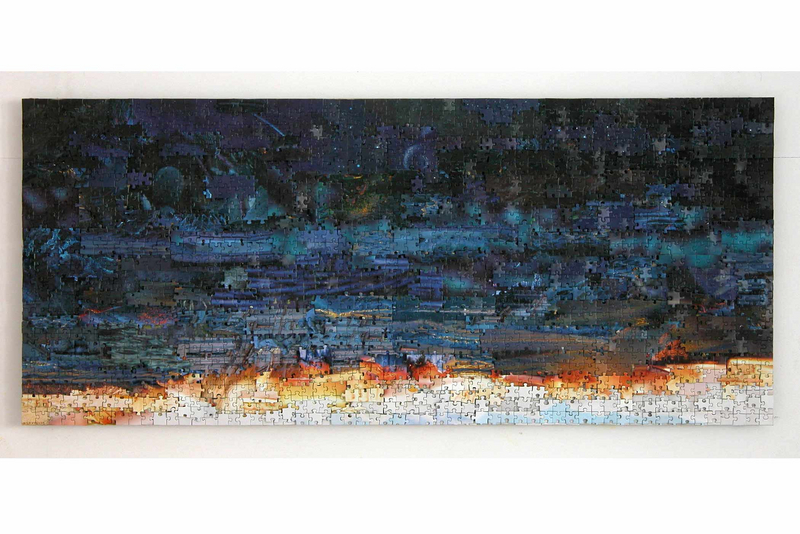 #62; „P.Brueghel“; 2008; 50 x 115 cm (20" x 46"); Puzzle auf Aluminium (Puzzle on aluminium)